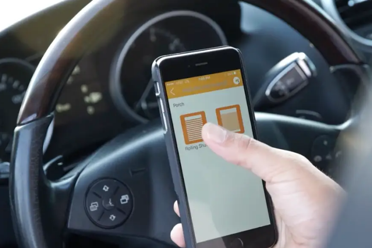 Via the Somfy app, control your window or patio shades from most anywhere.